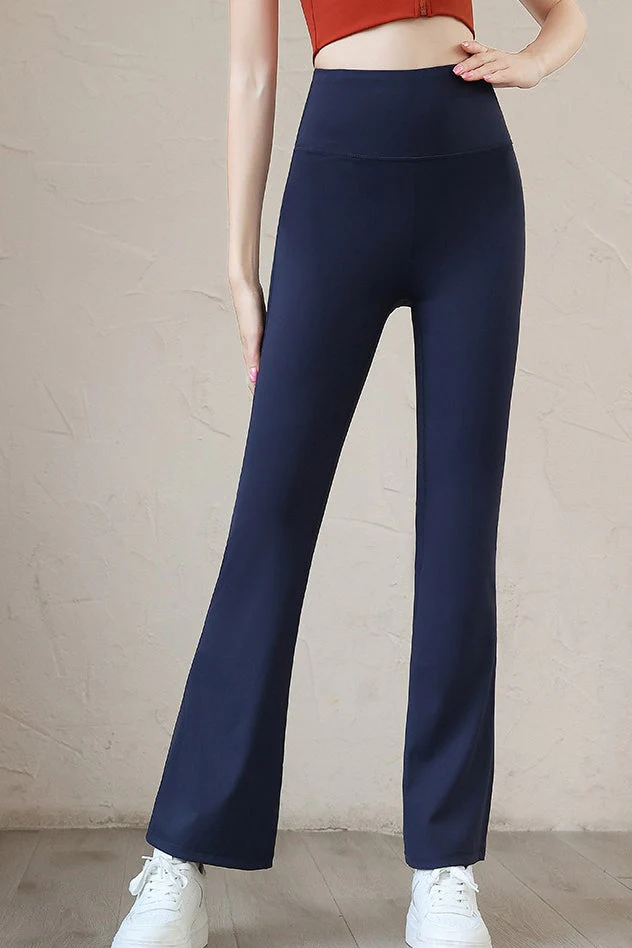 High-Waisted Slim-Fit Quick-Dry Flared Leggings - Image 5