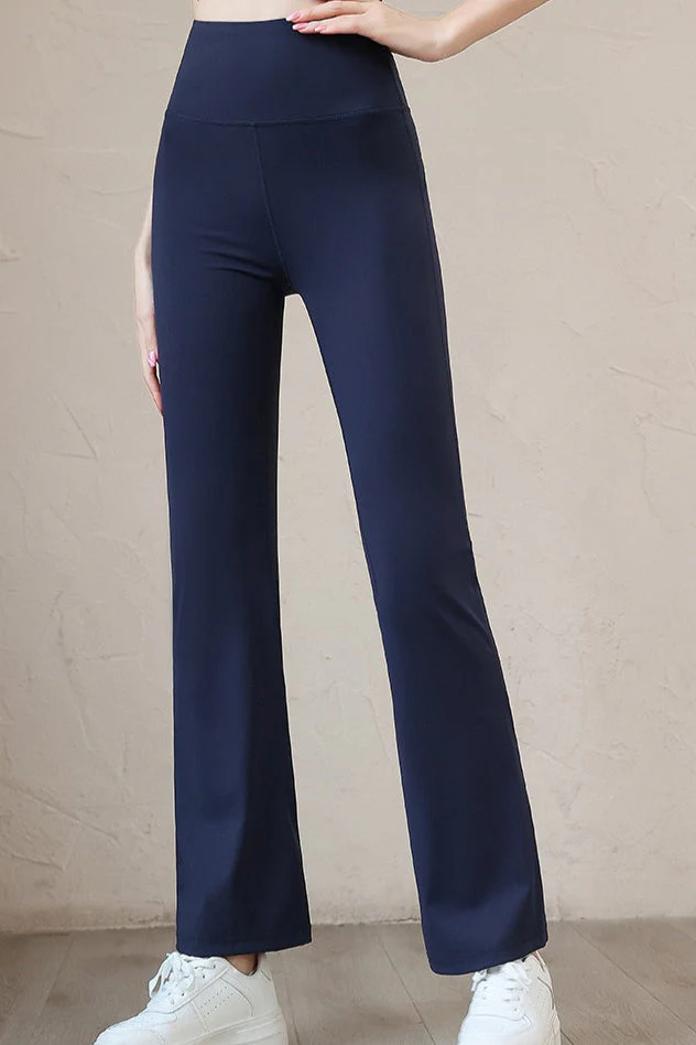 High-Waisted Slim-Fit Quick-Dry Flared Leggings - Image 6