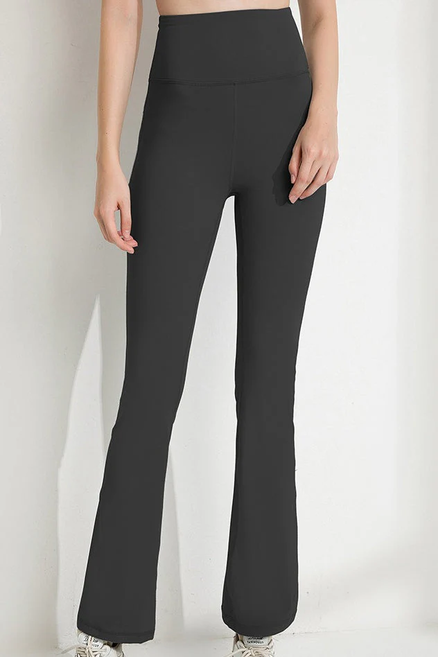 High-Waisted Slim-Fit Quick-Dry Flared Leggings - Image 9
