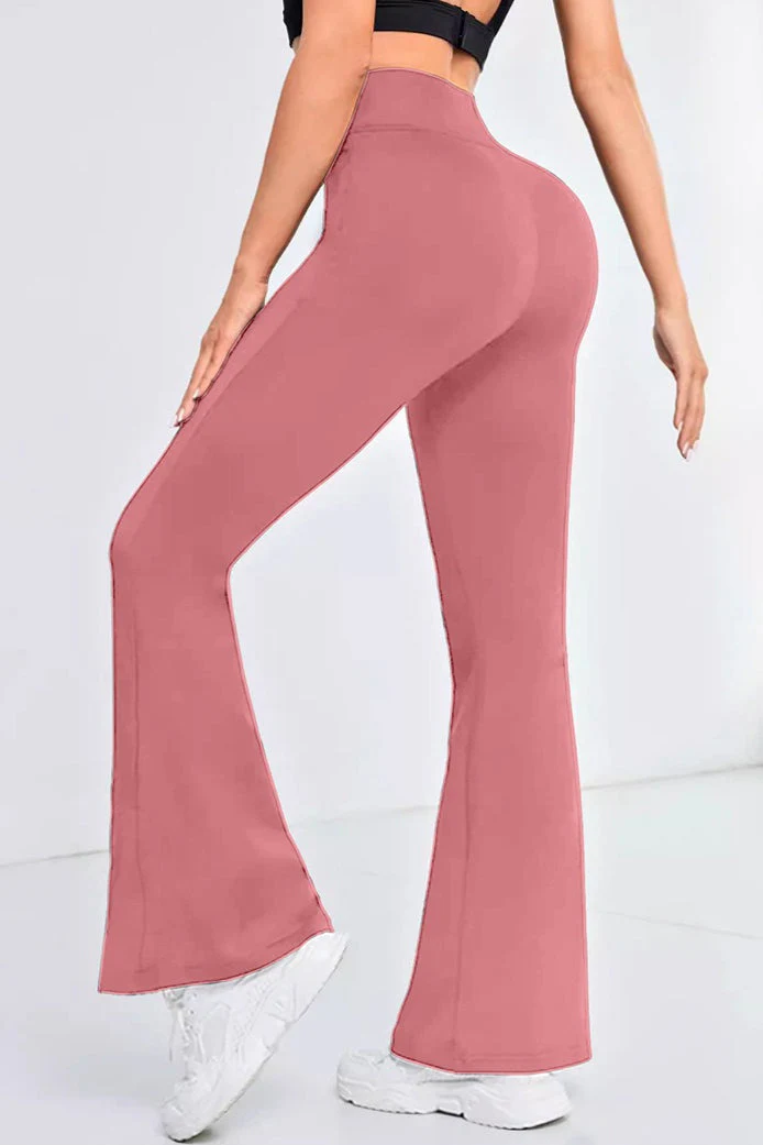 High-Waisted Stretch Flared Yoga Leggings - Image 7
