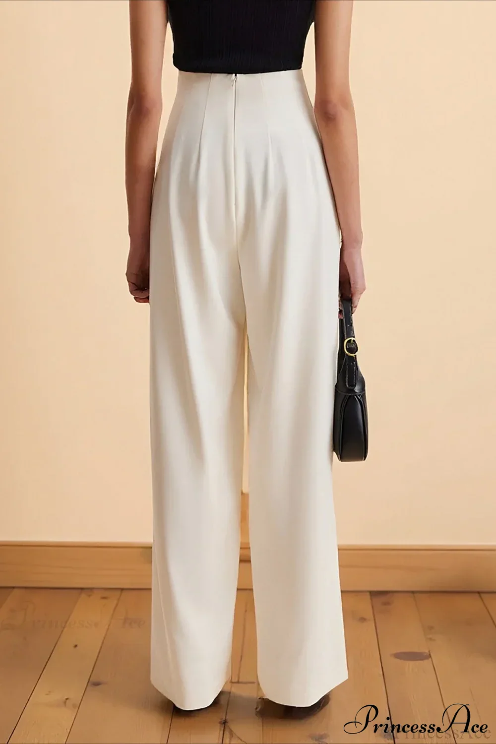 High-Waisted Wide-Leg Asymmetric Pants - Image 2