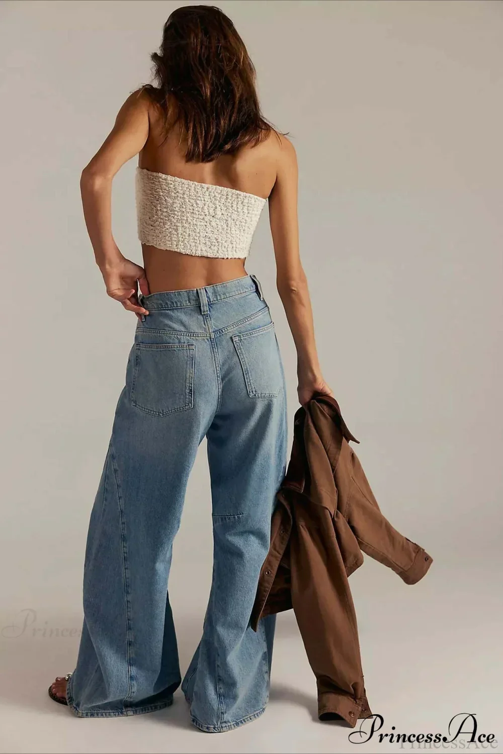 High-Waisted Wide-Leg Relaxed Full-Length Jeans - Image 2