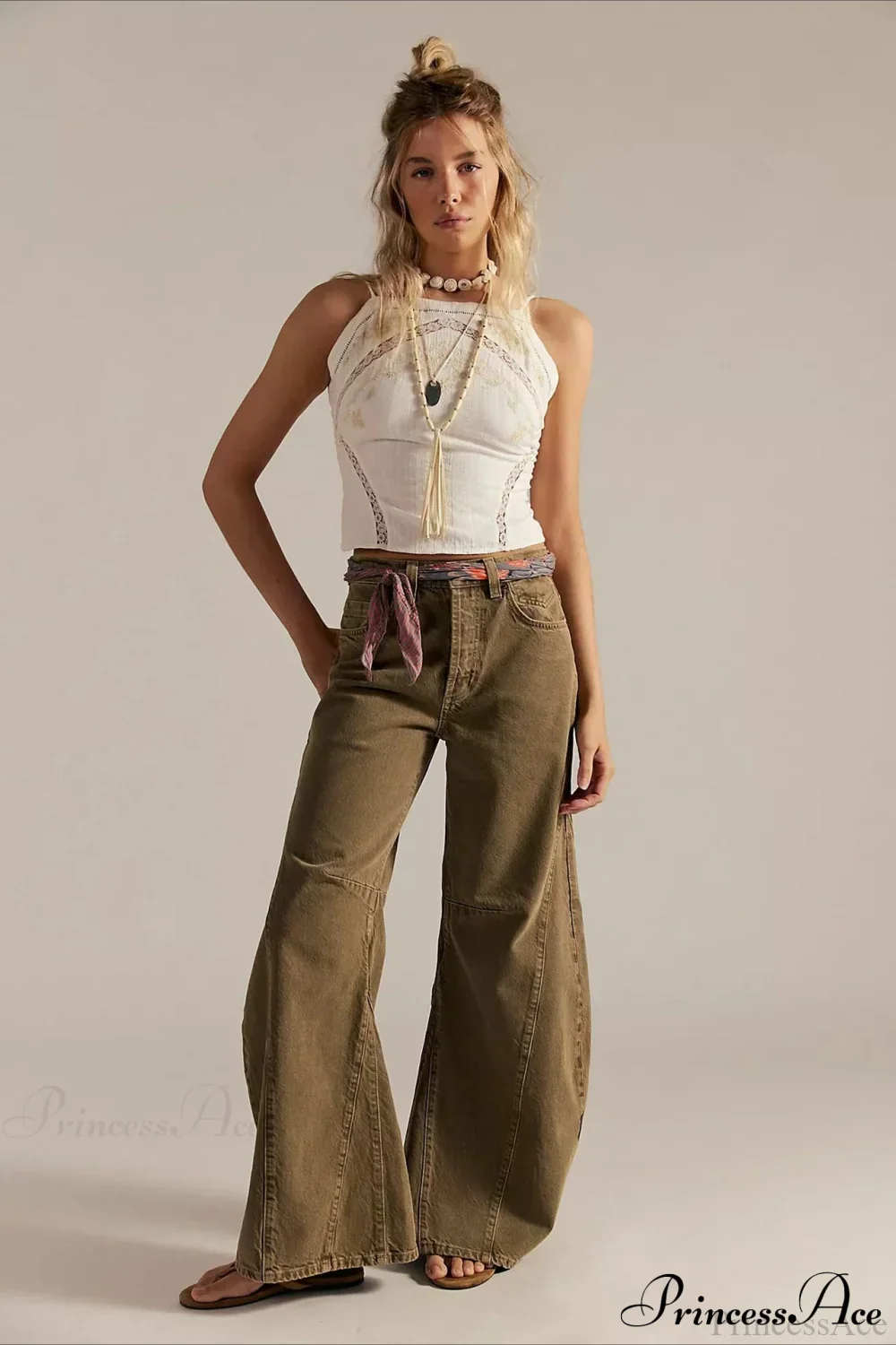 High-Waisted Wide-Leg Relaxed Full-Length Jeans - Image 3