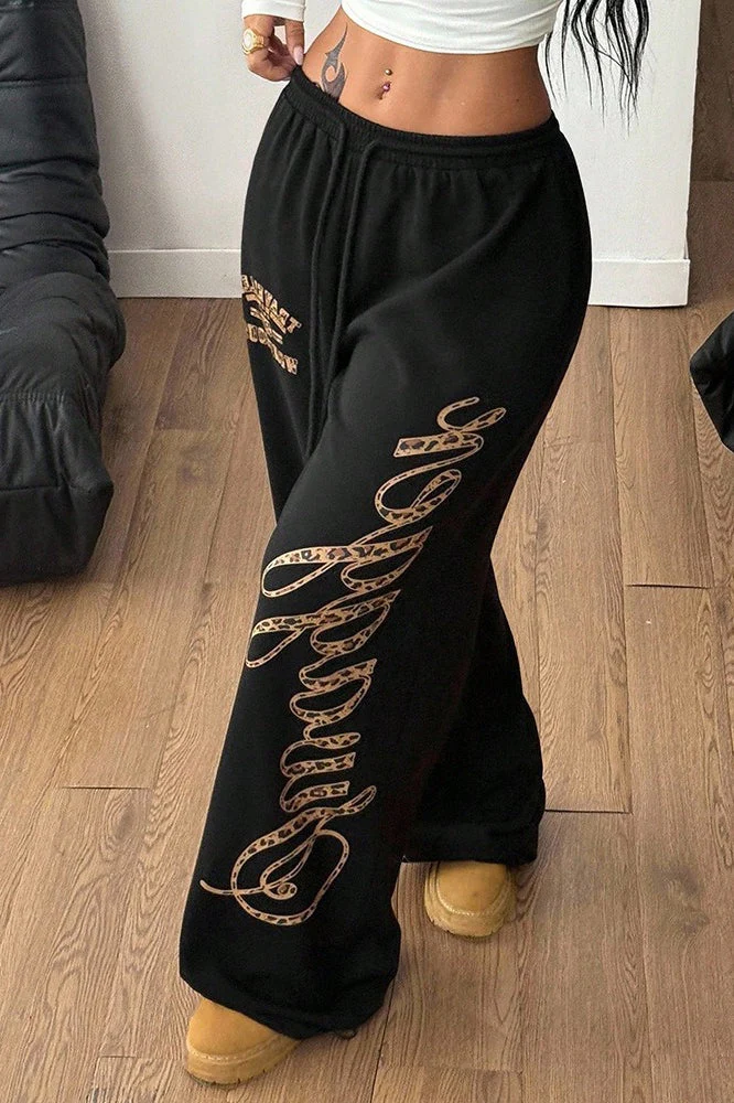 Hip Hop Graphic Print Baggy Casual Pants - Image 3