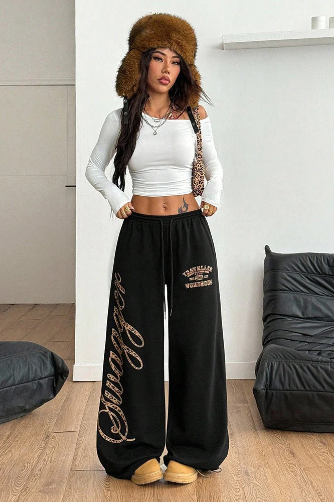 Hip Hop Graphic Print Baggy Casual Pants - Image 5