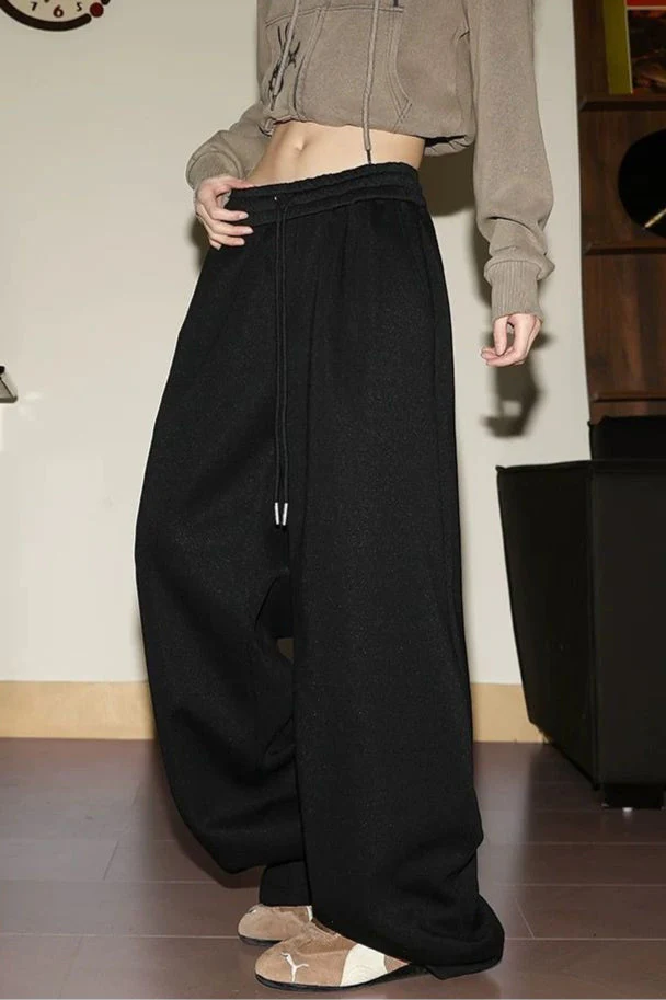 Hip Hop Letter Graphic Baggy Sweat Pants - Image 3