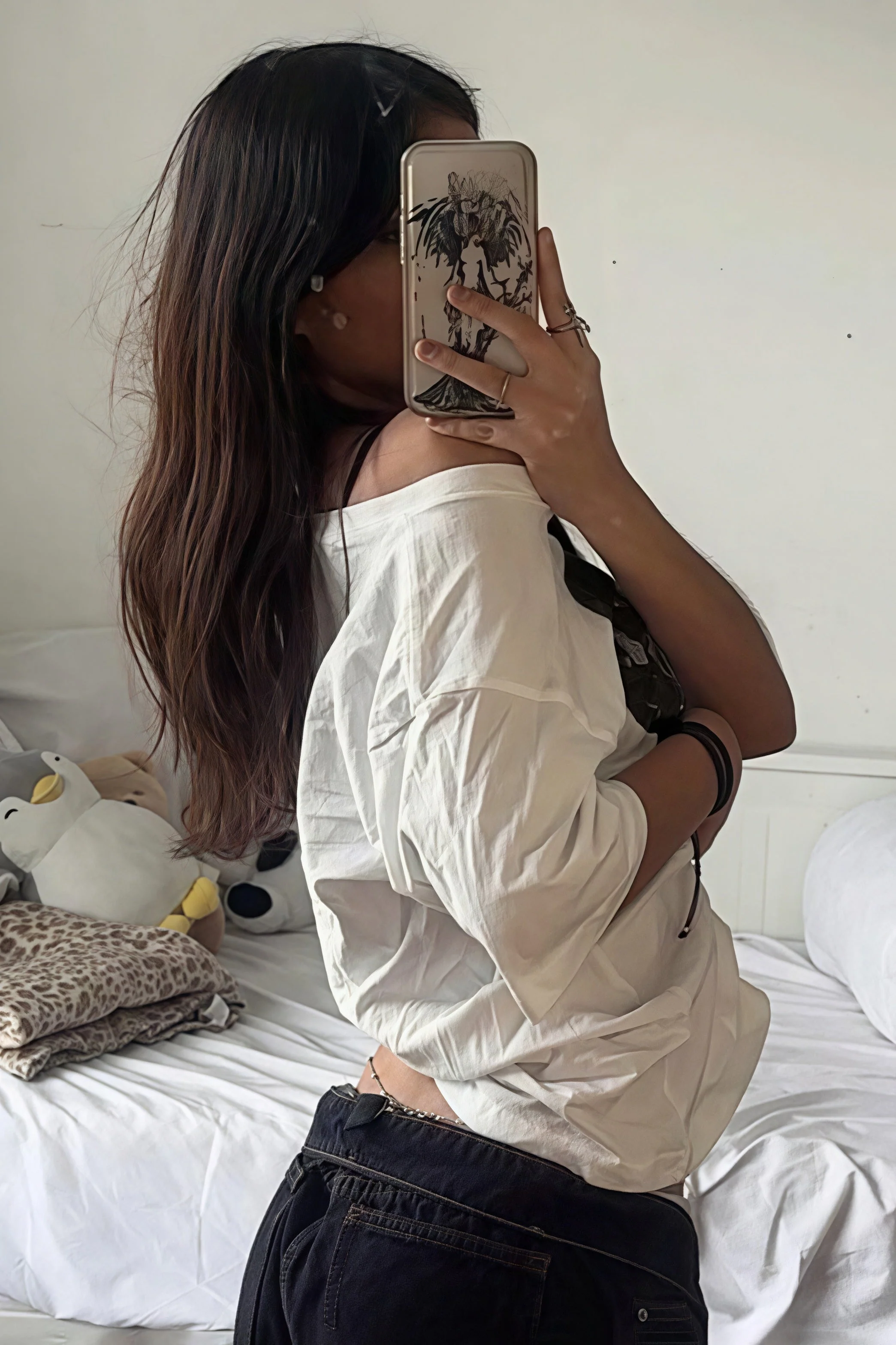 Hip Hop Lip Print Asymmetric Neck Sexy T-shirt - Image 3