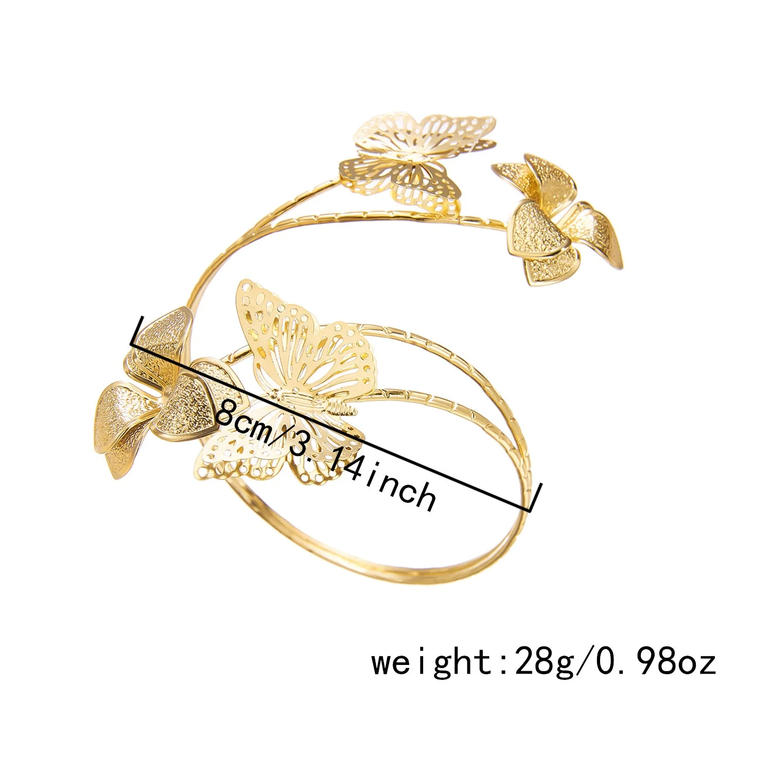 Irregular Cutout Butterfly Floral Bracelet - Image 12