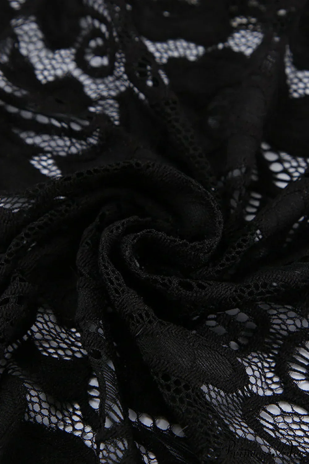 Jacquard Sheer Lace Long Sleeve Mermaid Maxi Dress - Image 5