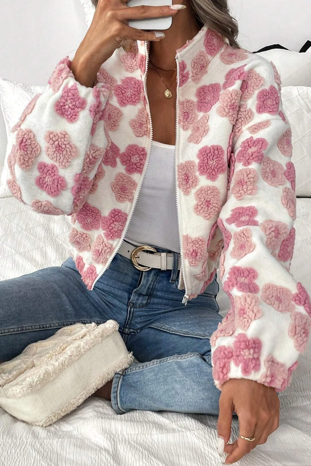 Jacquard Trendy Stylish Jacket Coat - Image 3