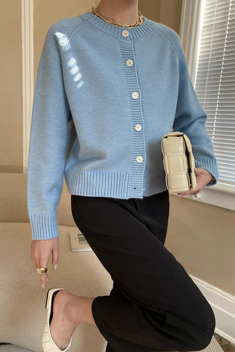 Jade Button Raglan Cardigan - Image 11