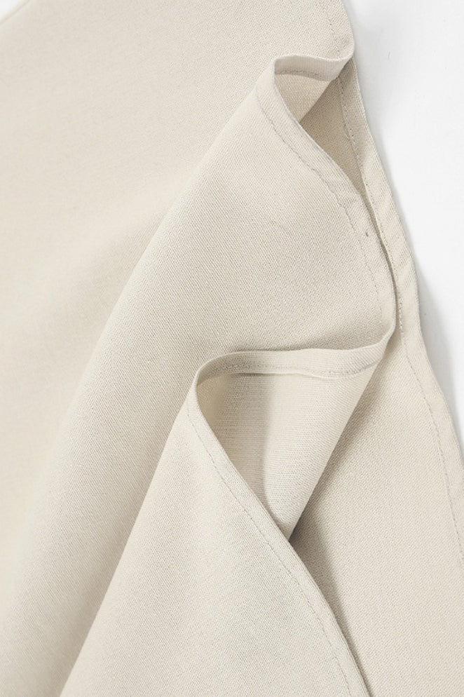 Khaki Linen Cotton Cami Loose Office Maxi Dress - Image 7