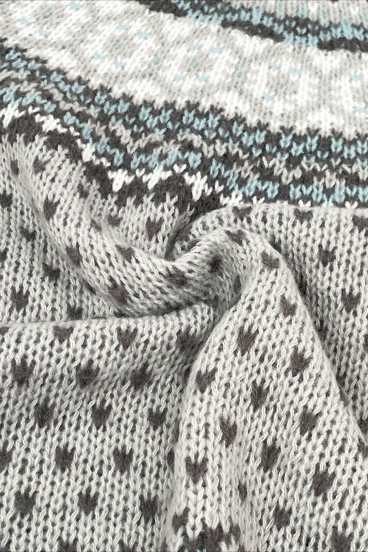 Knit Fair Isle Jacquard Round Neck Loose Sweater - Image 4