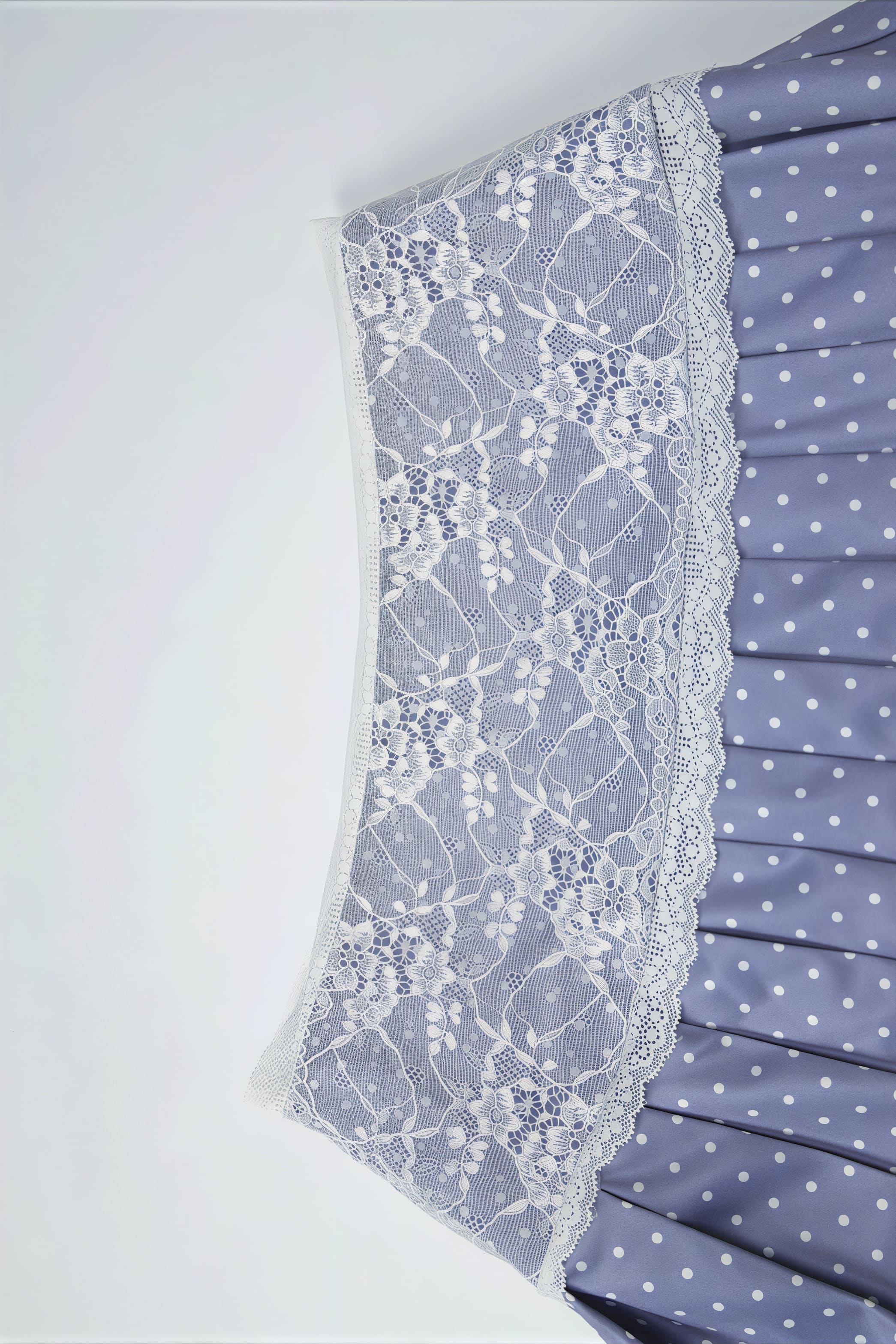 Lace Polka Dot Print Crop Tank Mini Skirt Set - Image 5