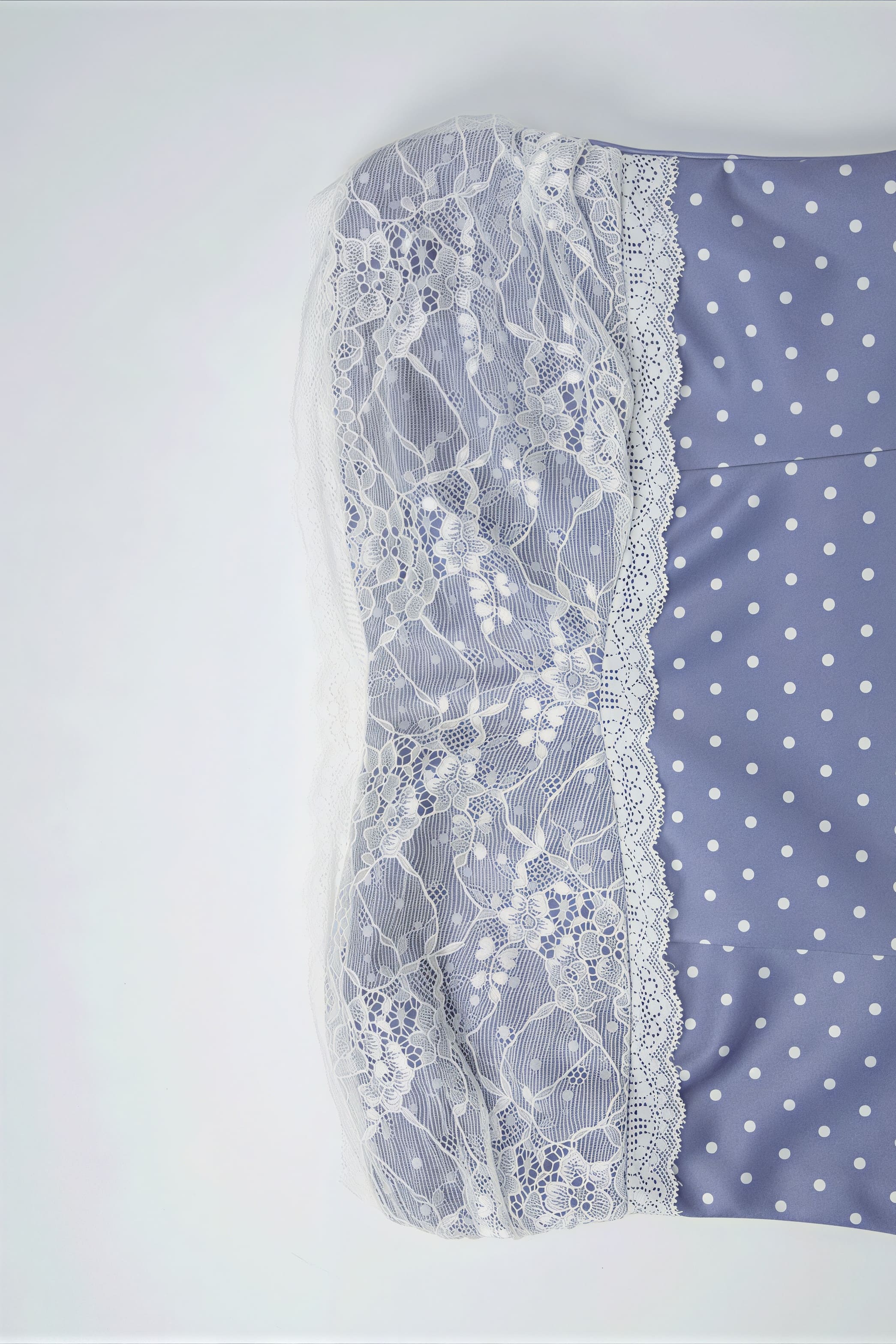 Lace Polka Dot Print Crop Tank Mini Skirt Set - Image 6