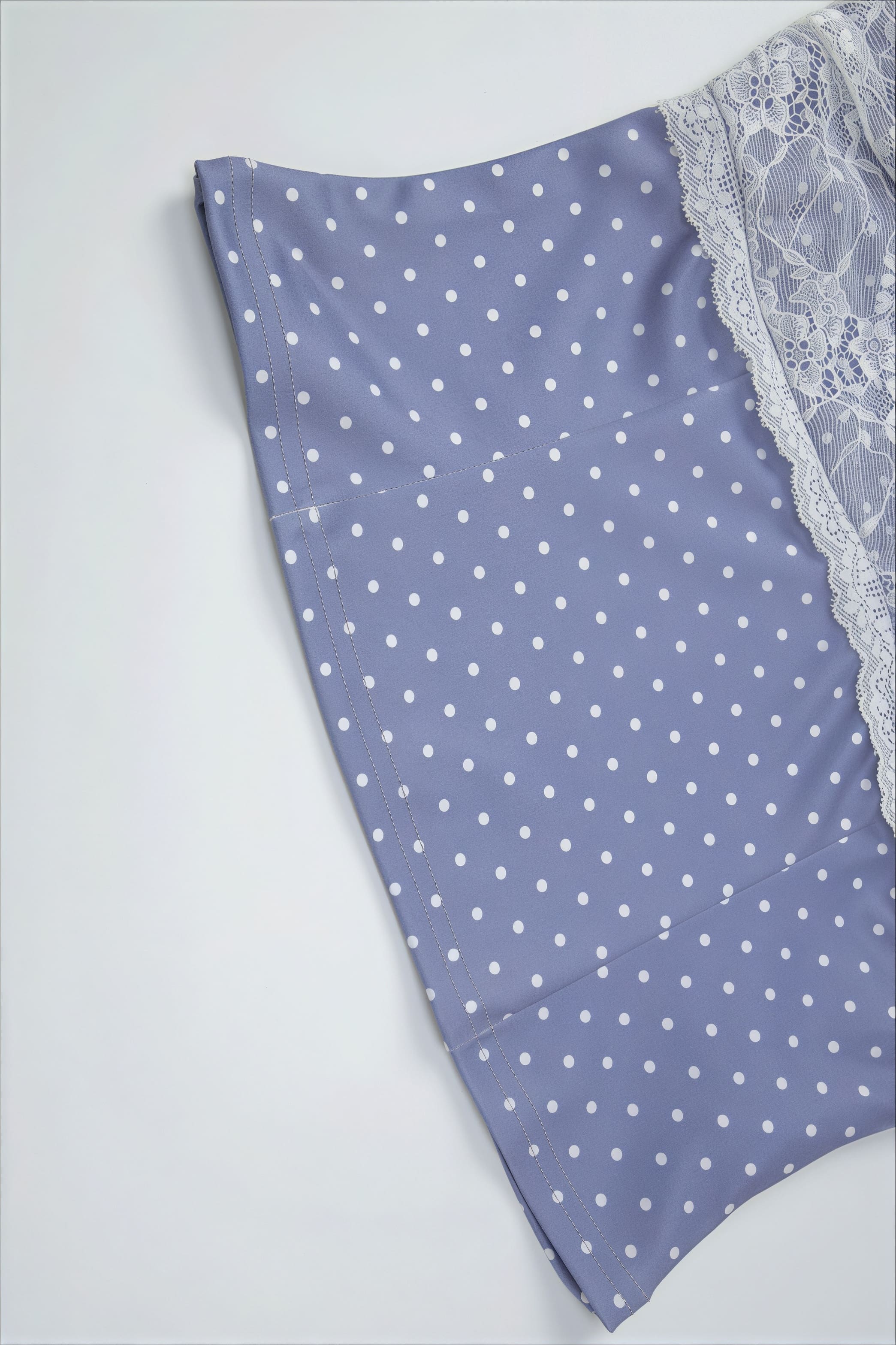 Lace Polka Dot Print Crop Tank Mini Skirt Set - Image 7