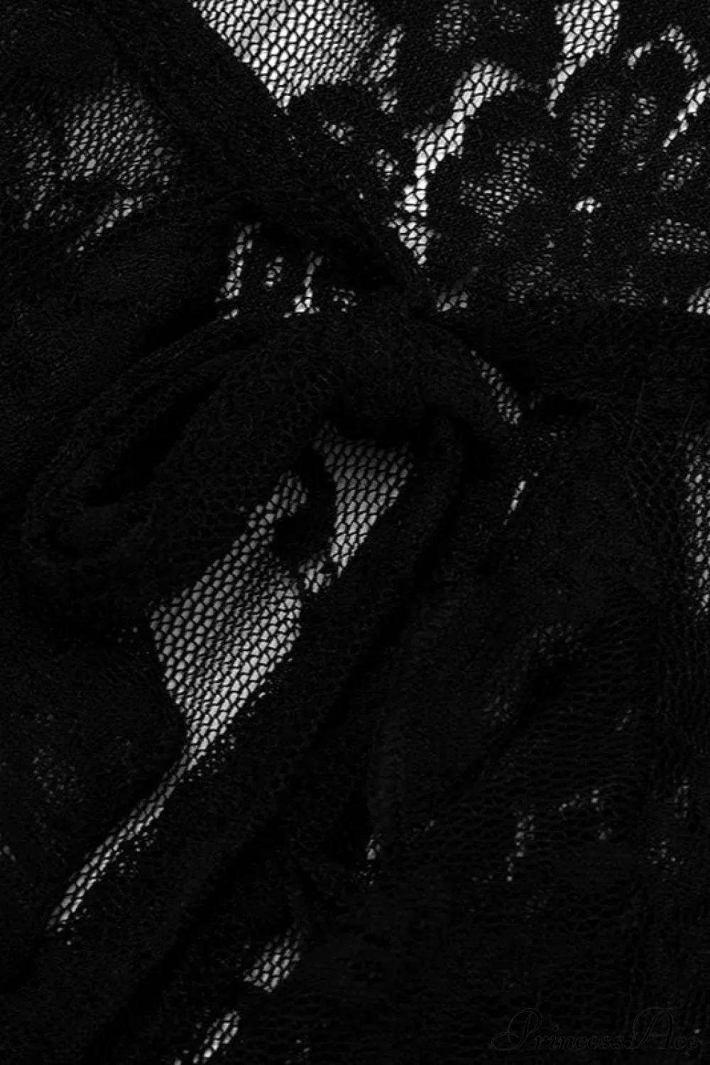 Lace Sheer Tie Cardigan Blouse - Image 4