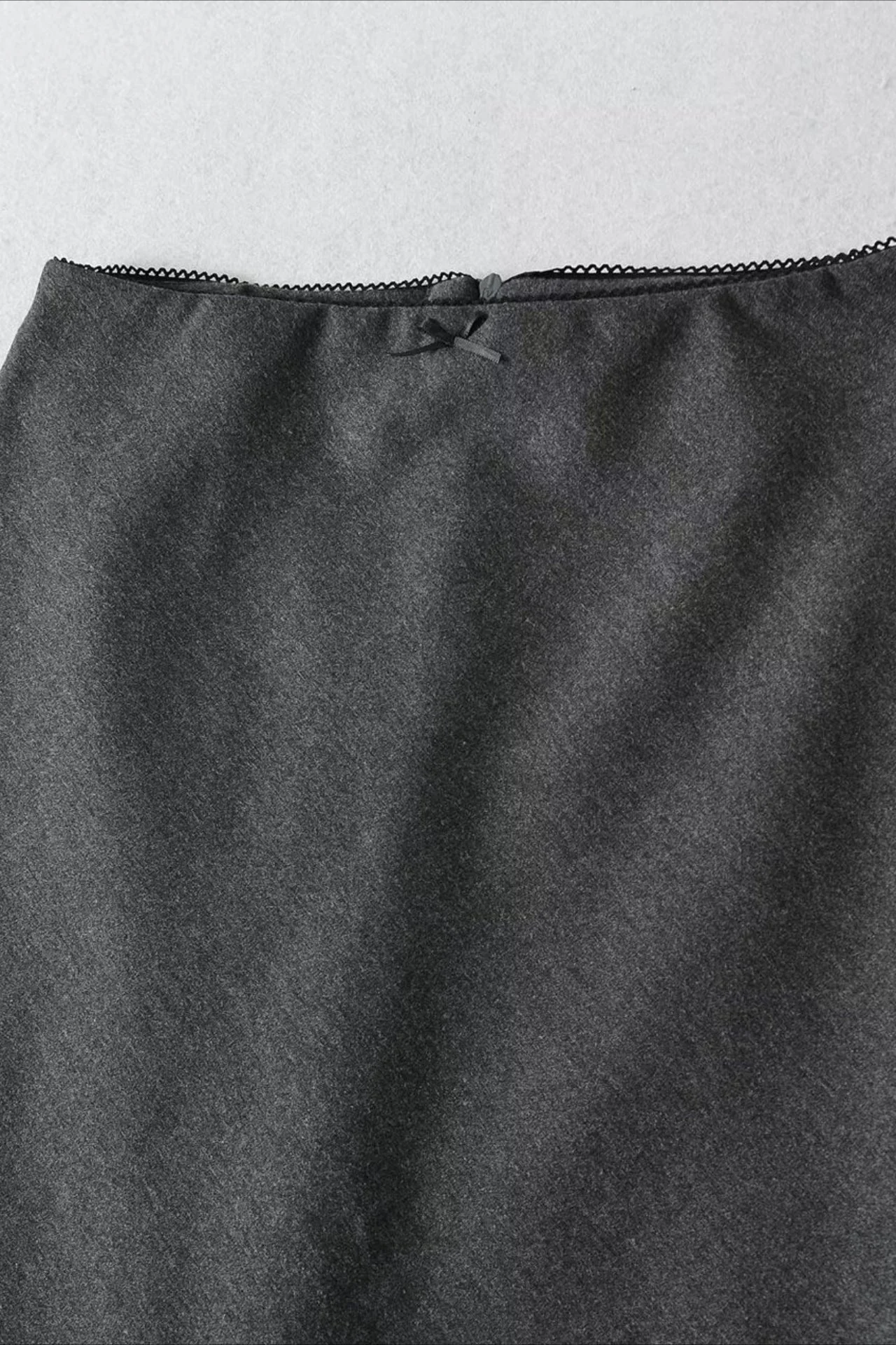 Lace Trimmed Plaid Bodycon Skirt - Image 6