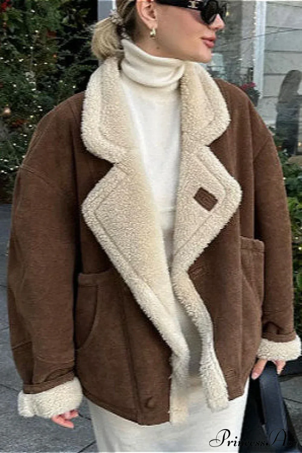 Lambswool Retro Loose Casual Coat - Image 3