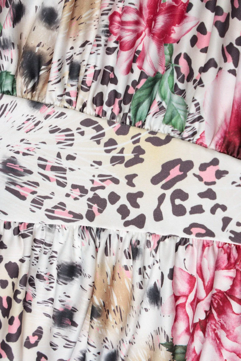 Leopard Print Halter Backless Mini Dress - Image 7