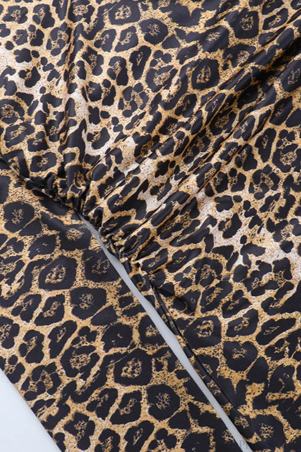 Leopard Print V-Neck Crisscross Tie Mini Dress - Image 5
