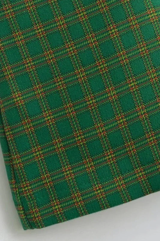 Letter Embroidery Plaid Low Waist Skirt - Image 5