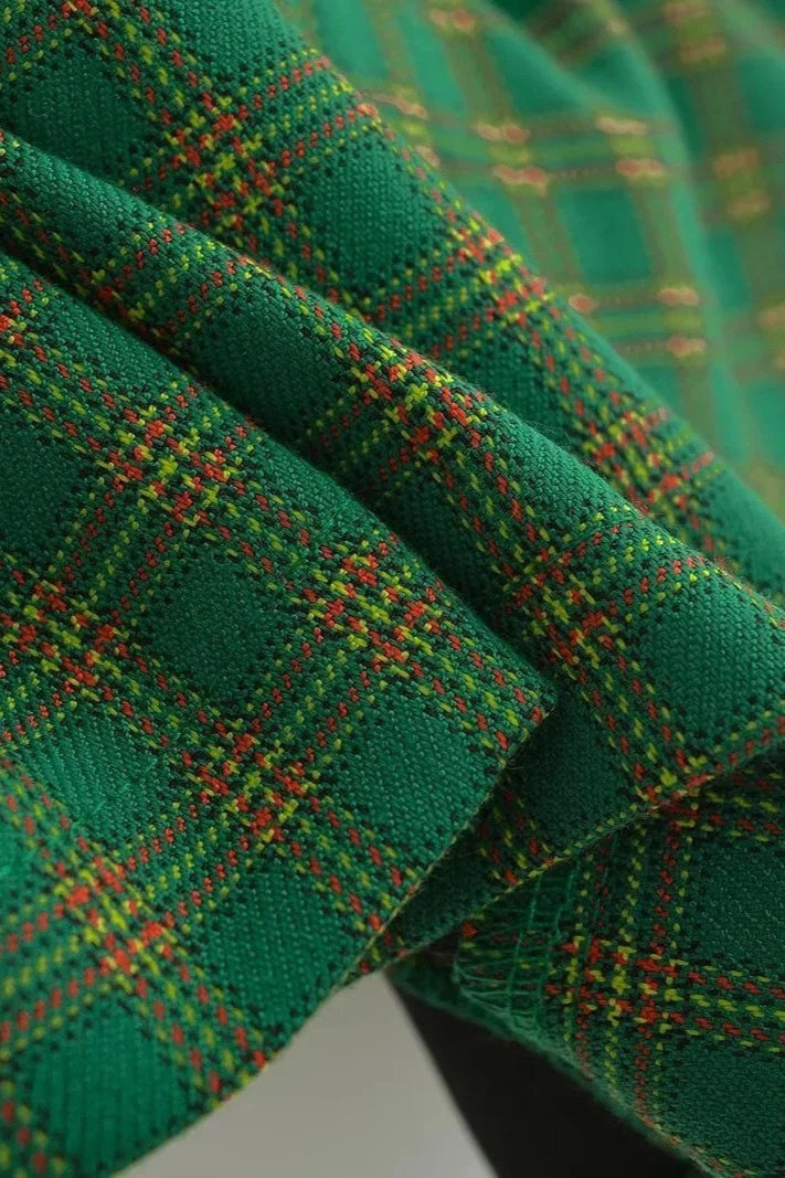 Letter Embroidery Plaid Low Waist Skirt - Image 8