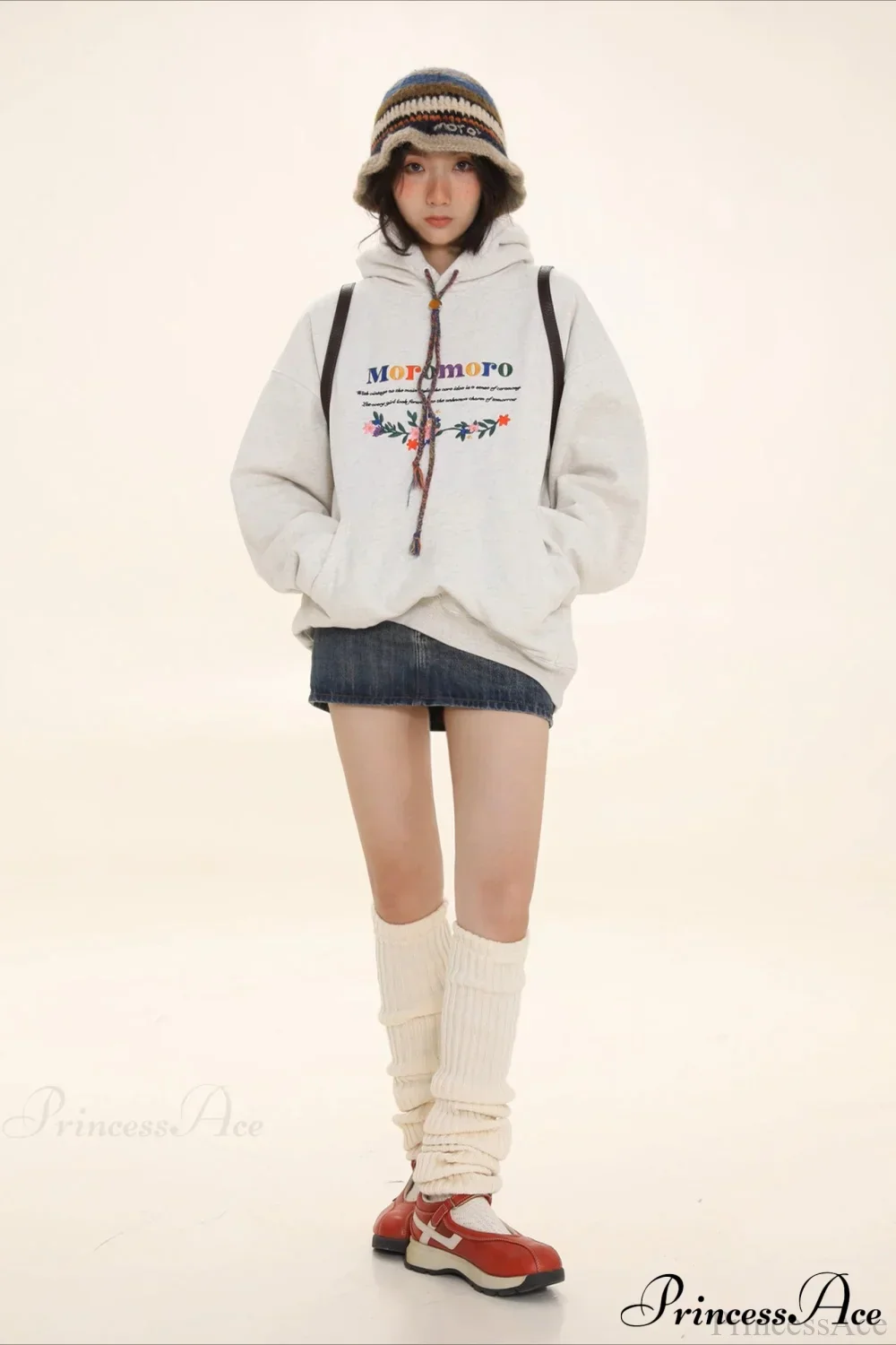 Letter Embroidery Relaxed Thickened  Hoodie - Image 10