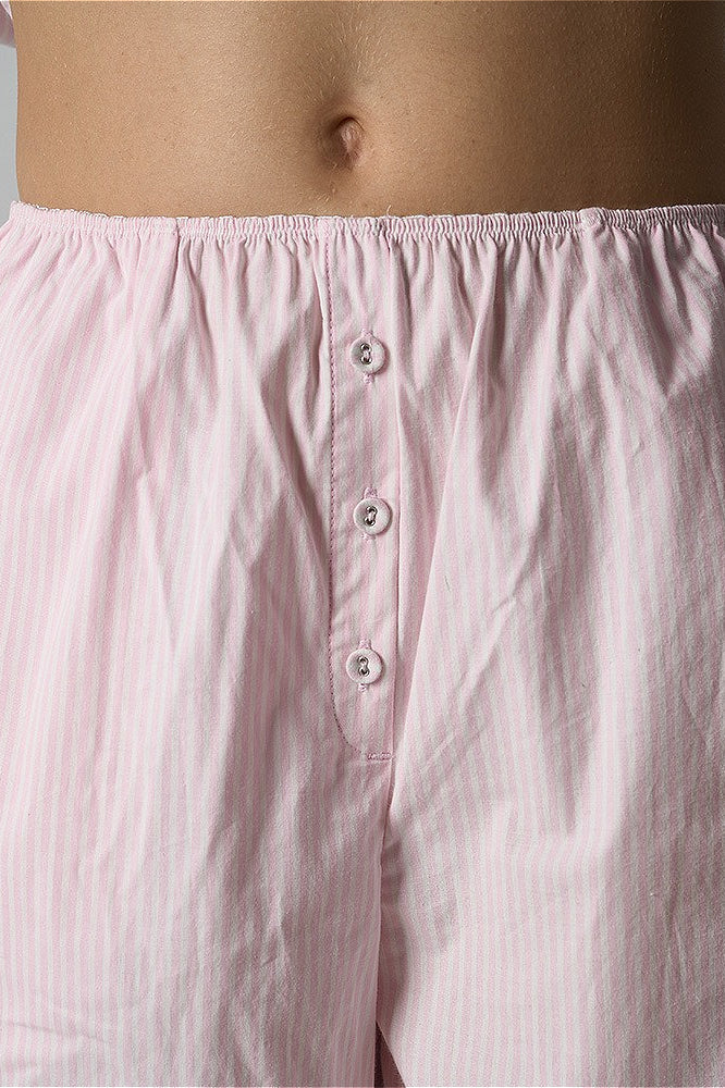 Light Striped Elastic Relaxed Pants - Image 6