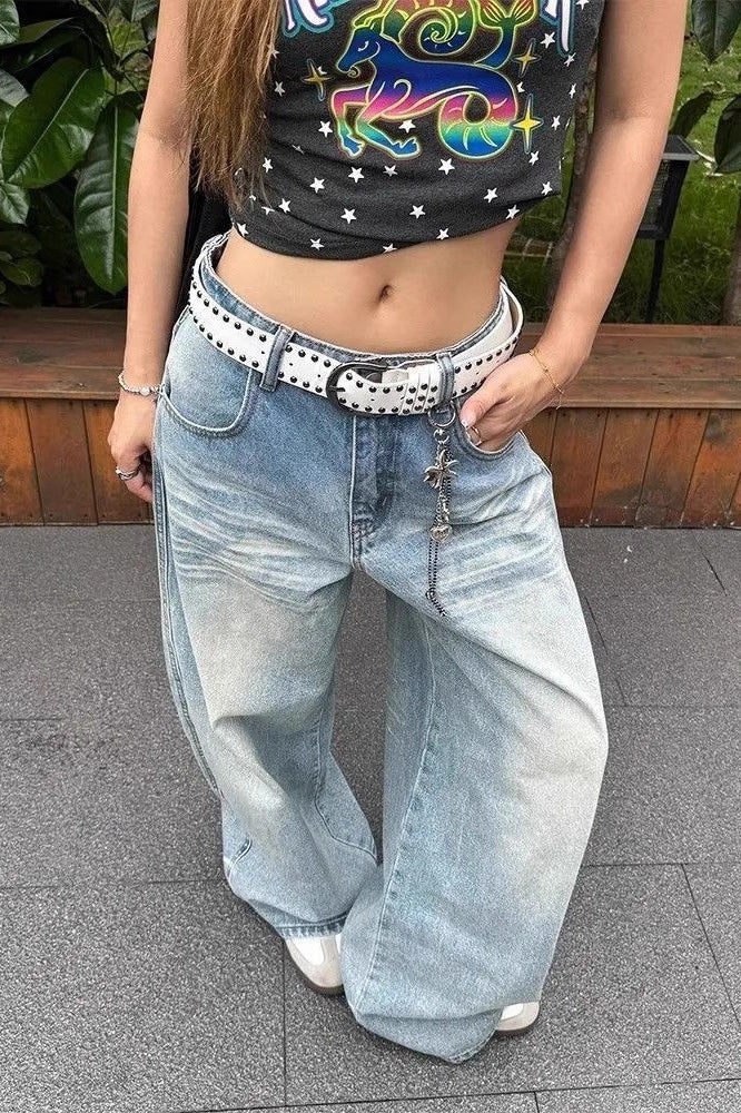 Light Vintage Chic Stitched Pocket Jeans - Image 5