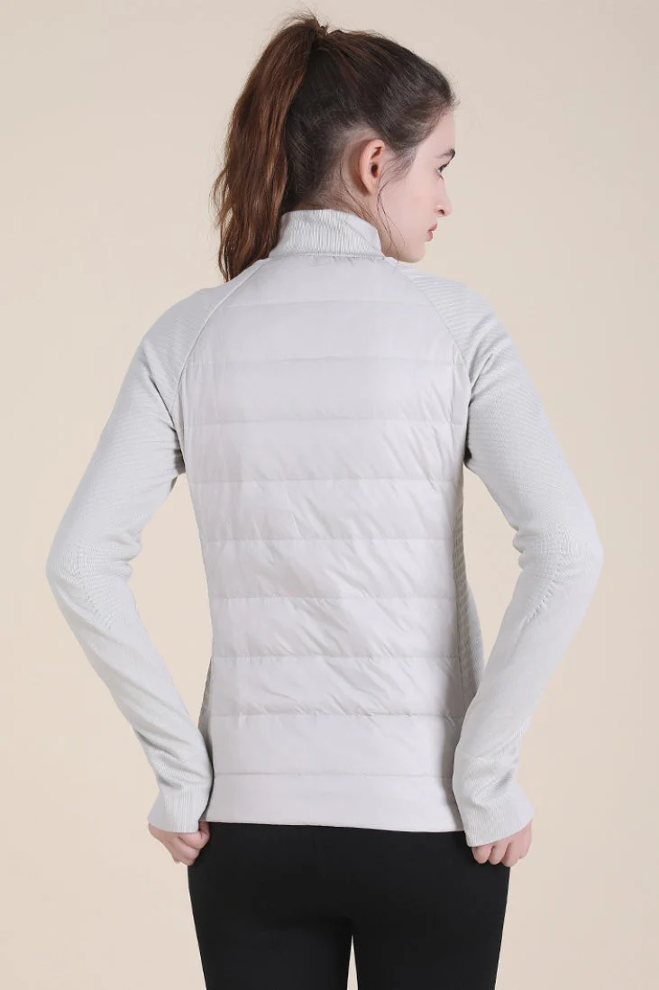 Lightweight Slim Stand Collar Down Puffer Windproof Sports Jacket - Image 10