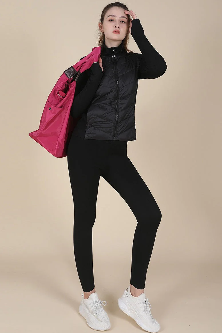 Lightweight Slim Stand Collar Down Puffer Windproof Sports Jacket - Image 3
