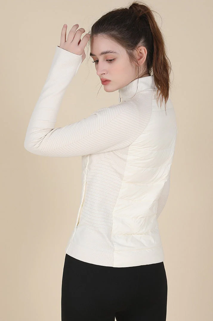 Lightweight Slim Stand Collar Down Puffer Windproof Sports Jacket - Image 5