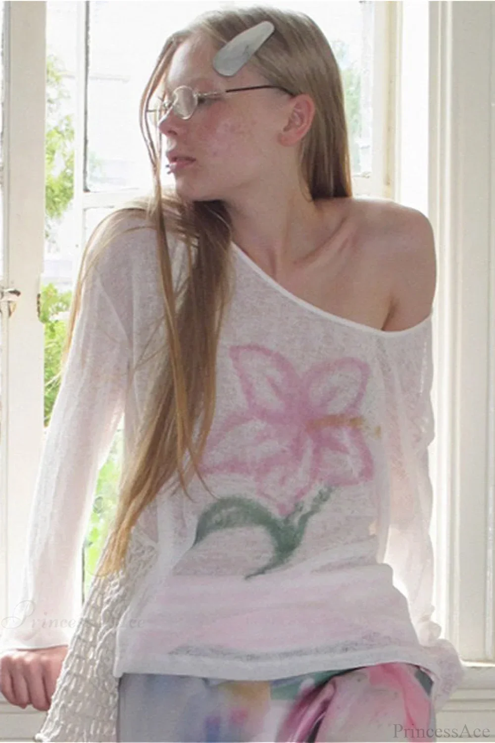 Lightweight Sun Protection Loose Casual Slouchy Blouse - Image 4