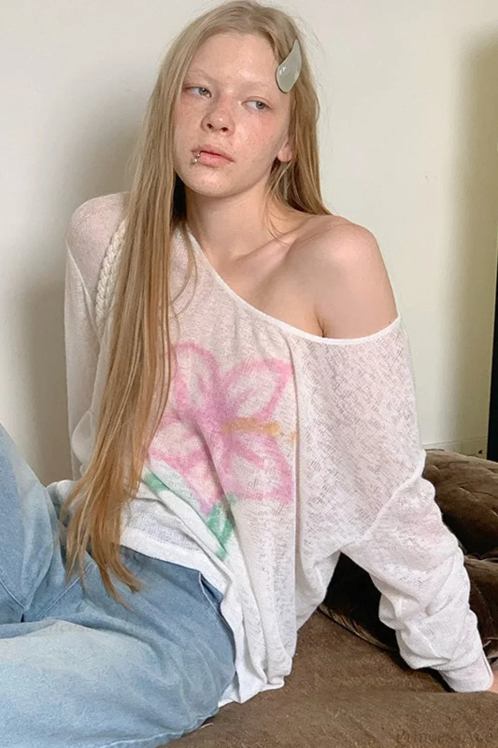 Lightweight Sun Protection Loose Casual Slouchy Blouse - Image 5