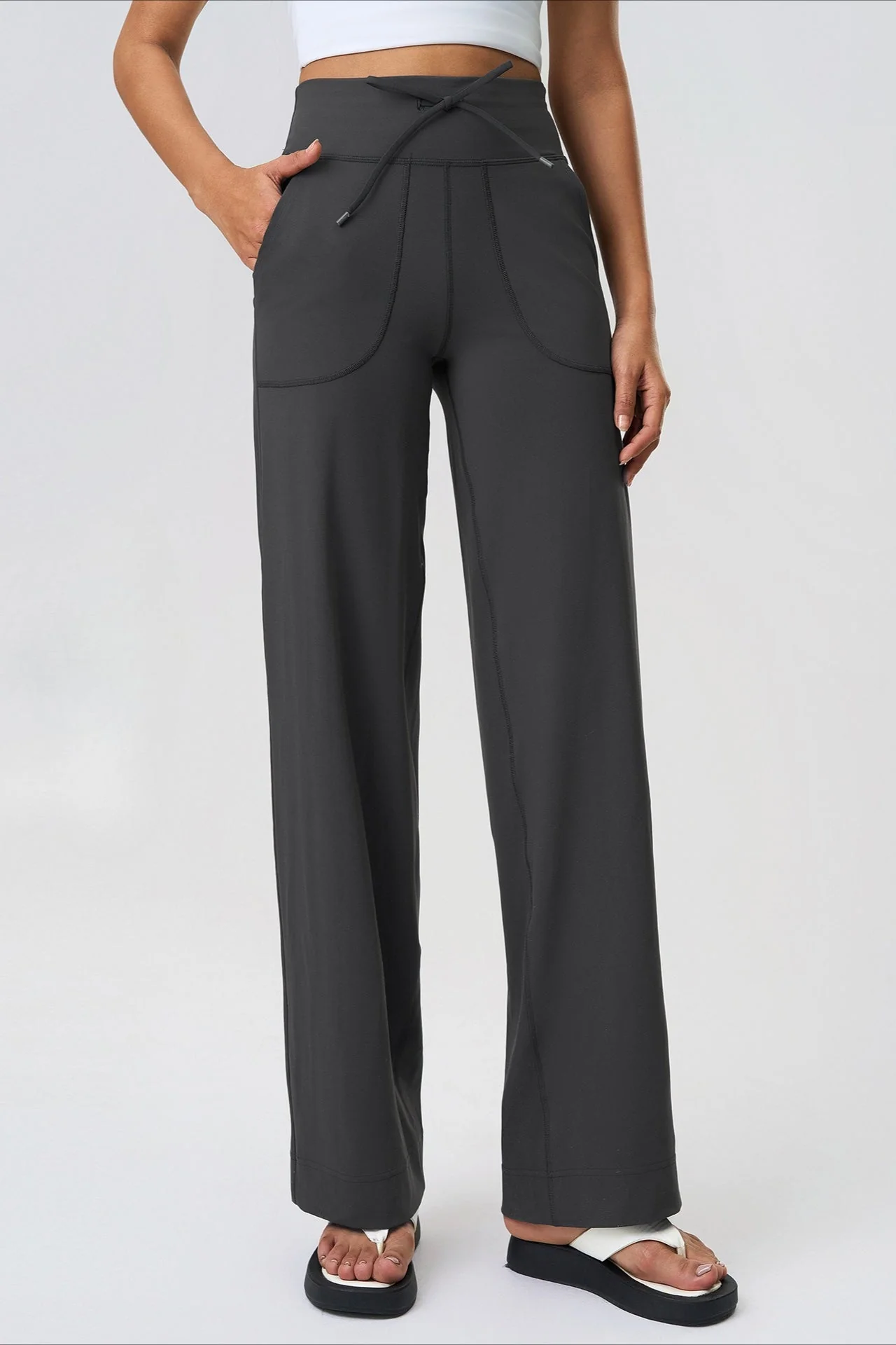 Long Comfort Stretch Straight Leg Yoga Leggings - Image 5