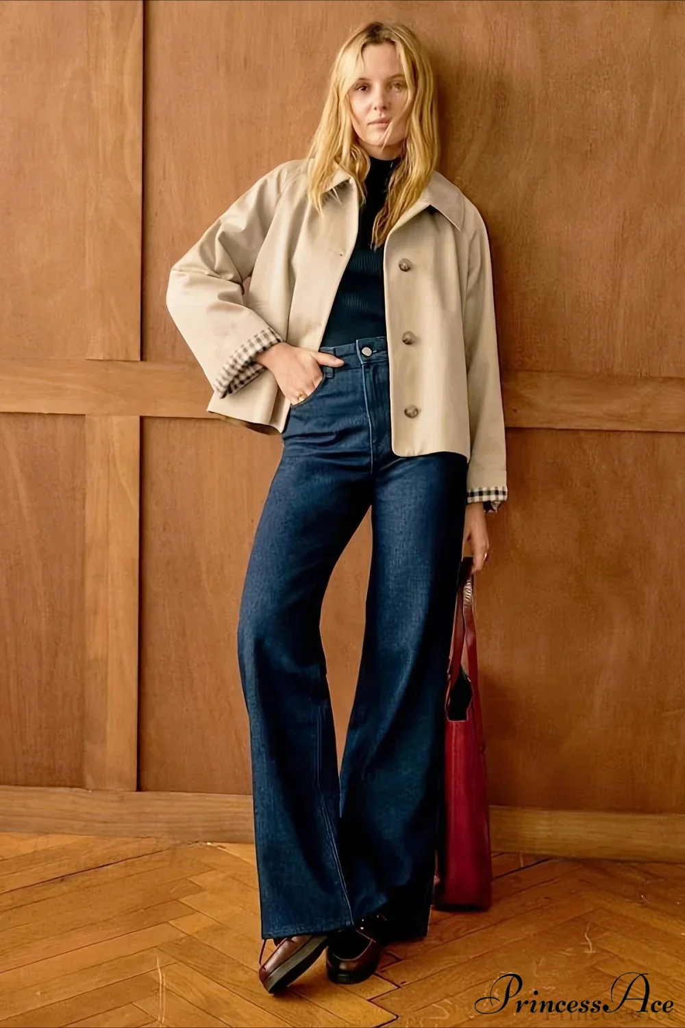 Long Sleeve Single Breasted Casual Minimalist Coat - Image 4
