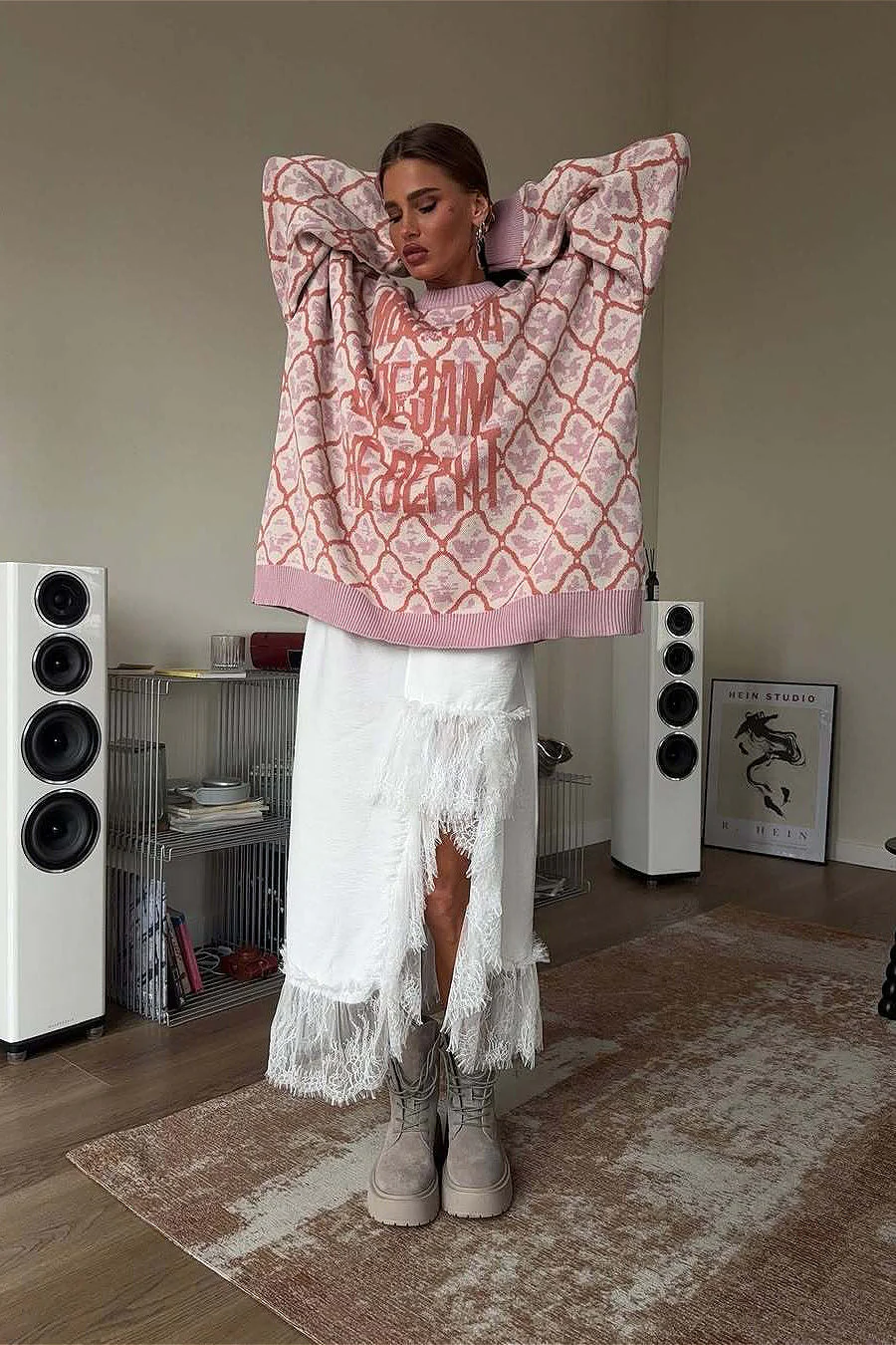 Long Sleeve Soft Knit Crew Neck Pullover Sweater - Image 2