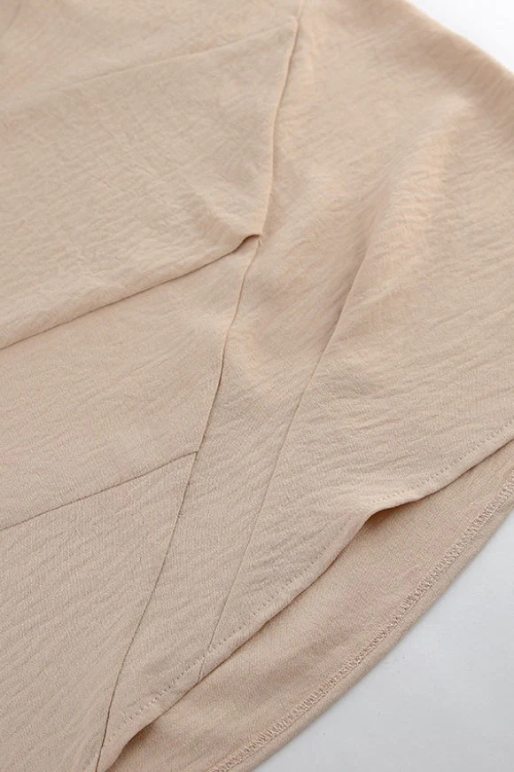 Long Sleeve Waist Irregular Pleated Bodycon Mini Dress - Image 6