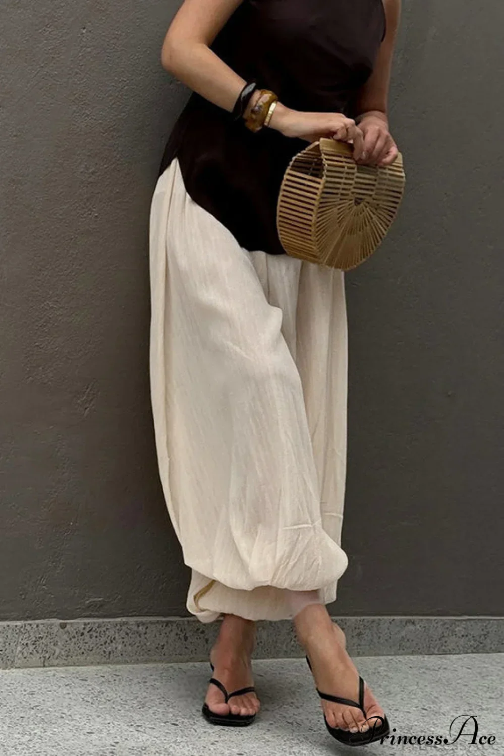 Loose Bubble Cuffed Pants - Image 2