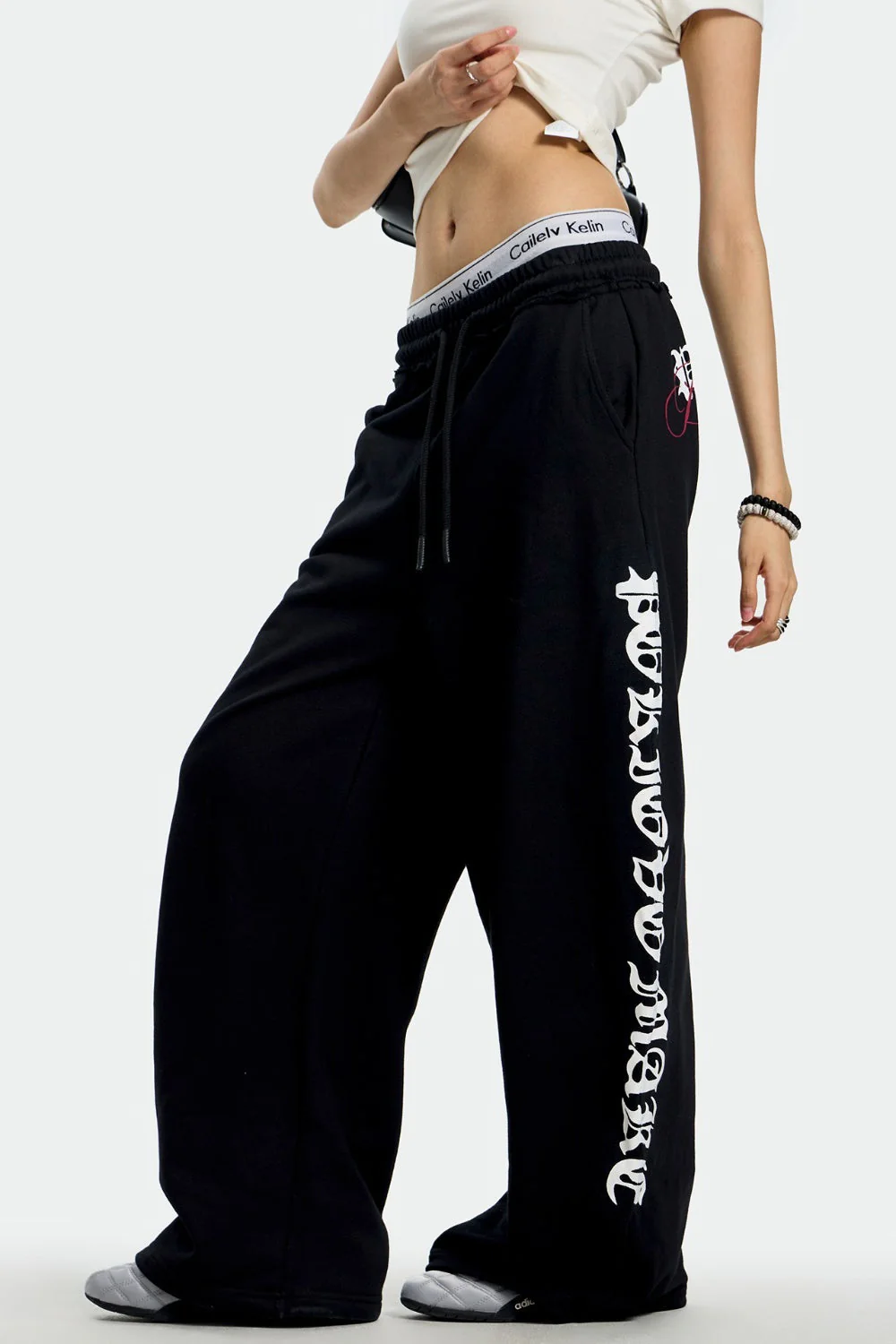 Loose Dropped Shoulder Sweat Pants - Image 5