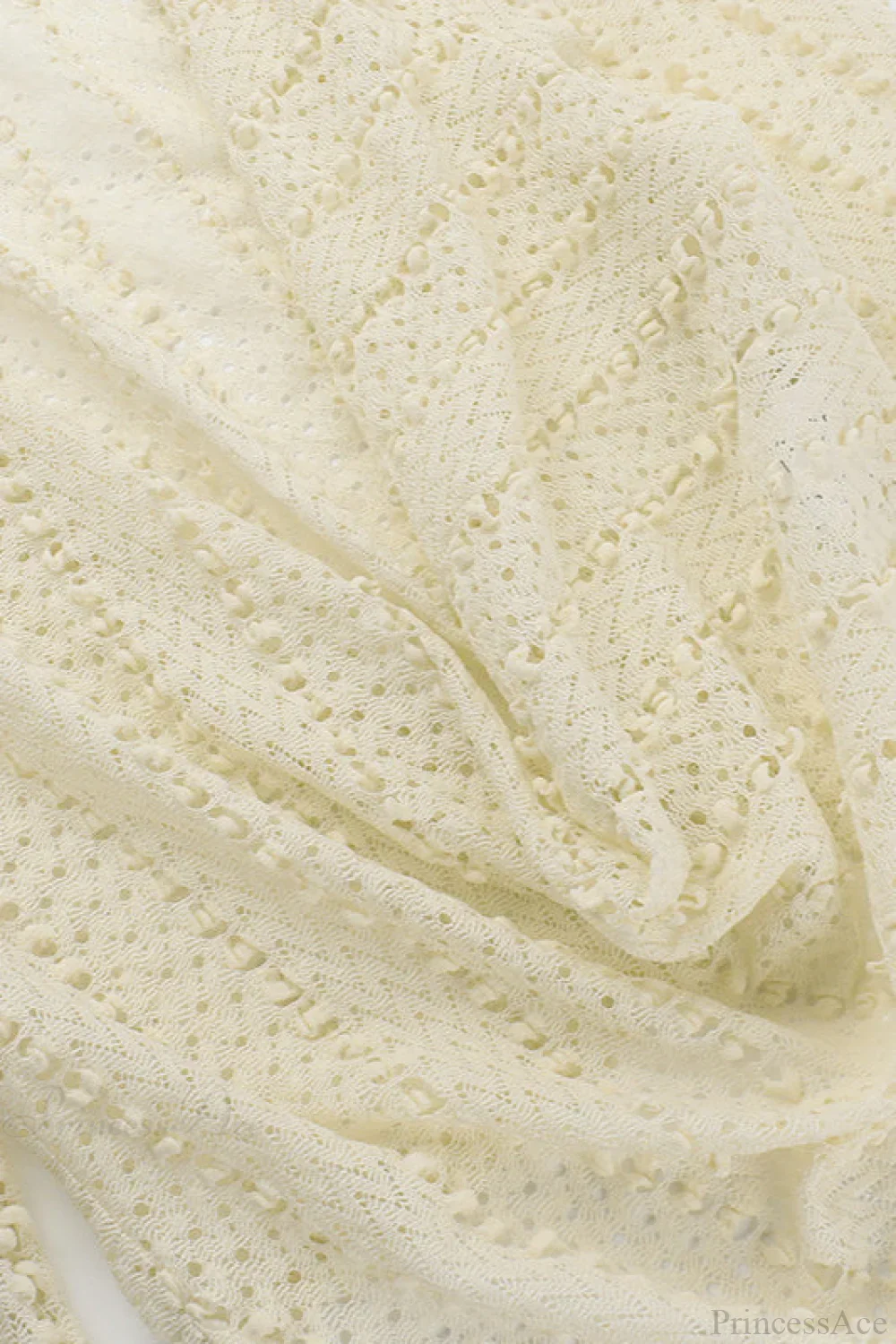 Loose Knit Solid Deep V Long Sleeve Blouse - Image 4