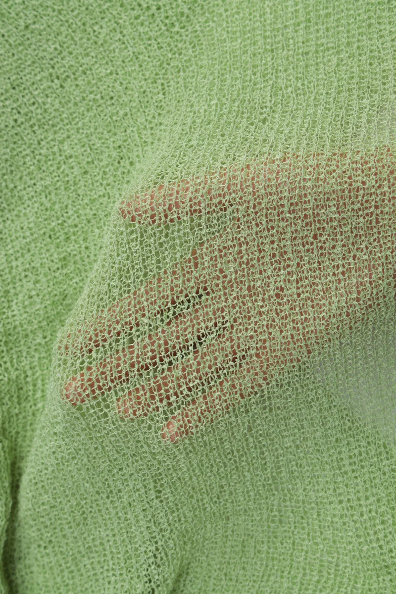 Loose Solid Casual Knit Shawl Blouse - Image 6