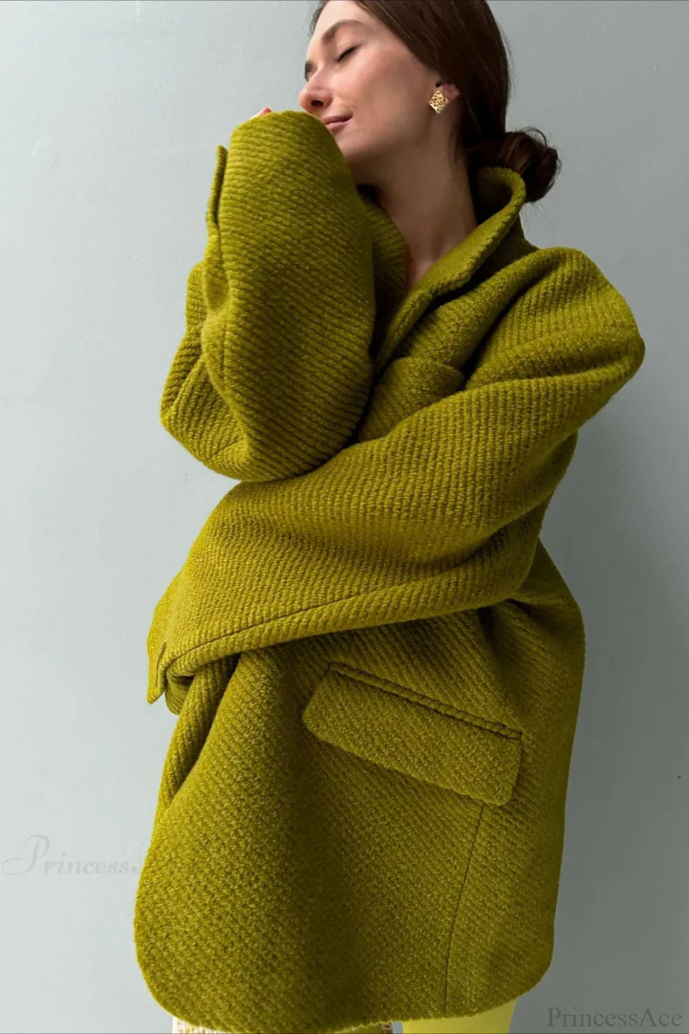 Loose Wool Blazer Warm Versatile Coat - Image 5