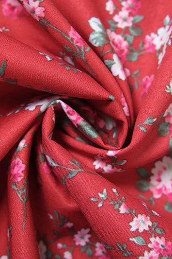 Low Cut Color Block Spaghetti Strap Floral Dress - Image 5