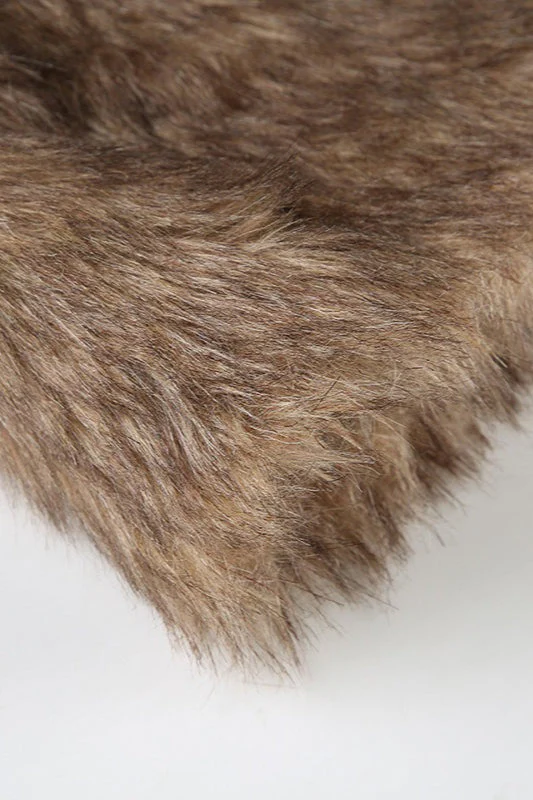 Low-Rise Fuzzy Leather Paneled Mini Skirt - Image 4