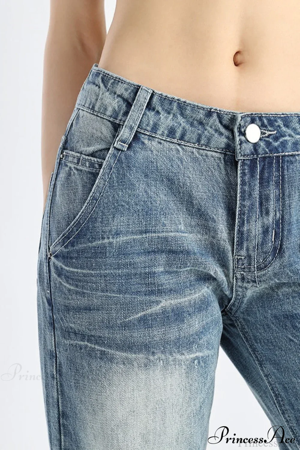 Low Rise Loose Bootcut Floor-Length Jeans - Image 5