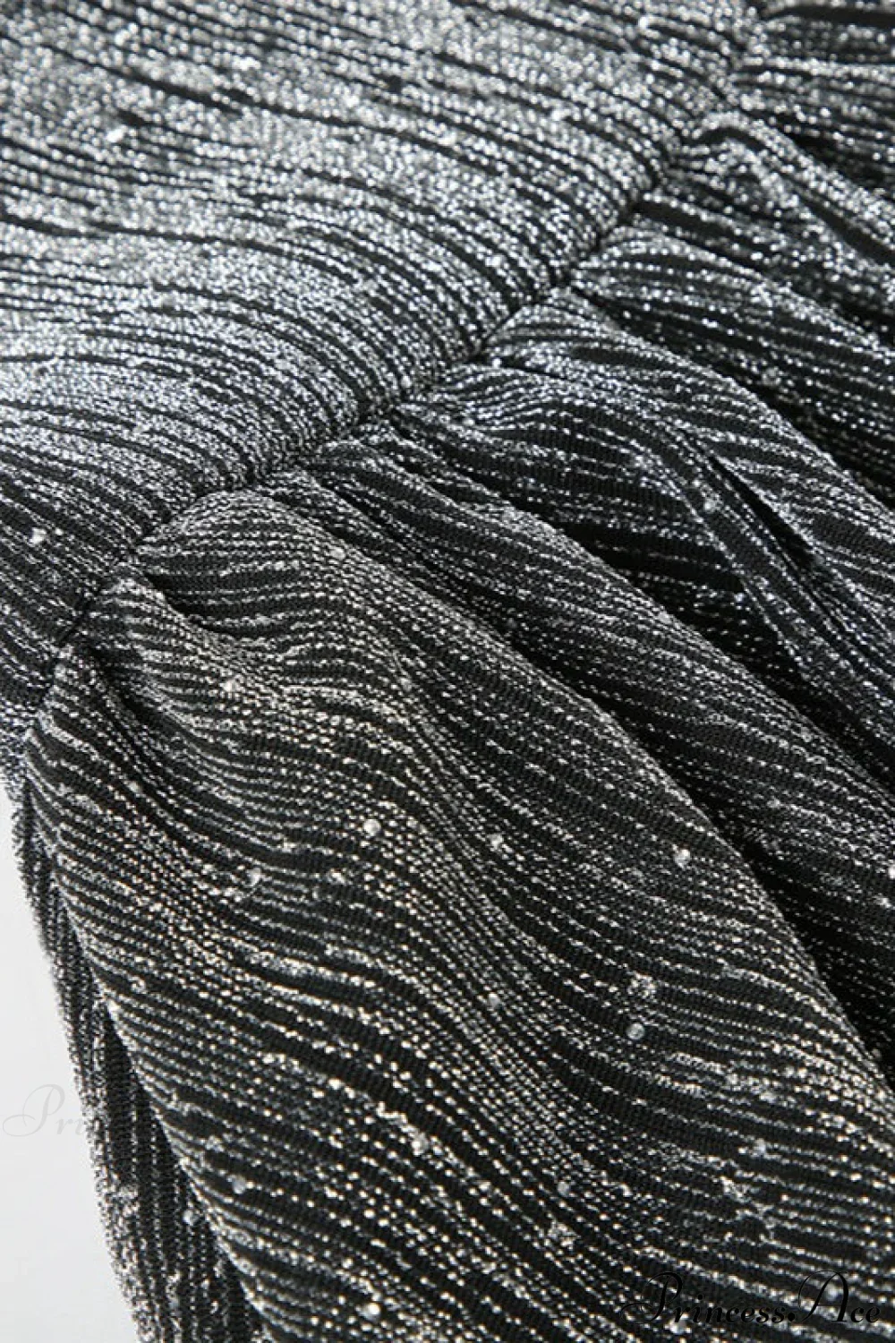 Lurex Shimmer Halter A-Line Party Dress - Image 4