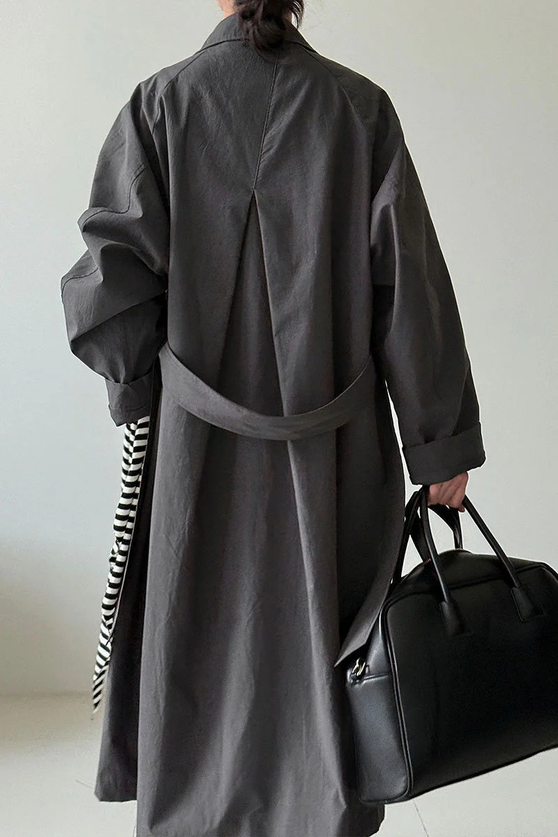 Luxi Vintage Loose Large-Pocket Unique Overcoat - Image 2
