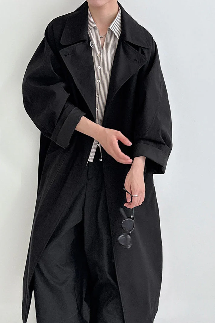 Luxi Vintage Loose Large-Pocket Unique Overcoat - Image 9